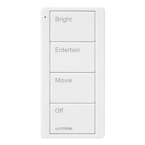 Lutron Pico Wireless Control – 4-Button MOVIE Scene – White – PJ2-4B-GWH-P01