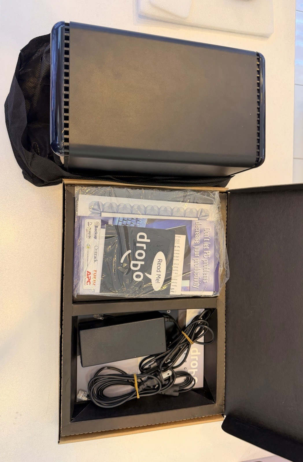 Drobo DR04D-U 4-Bay NAS HDD Hot Swap USB FireWire Indication Light Black