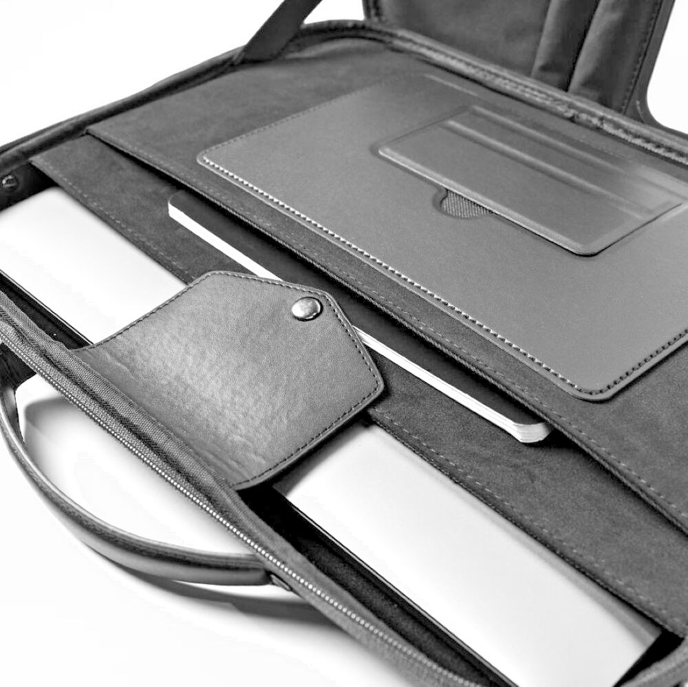 Worky Office 12-in-1 Everywhere Portable Briefcase Workstation Laptop Bag, Black