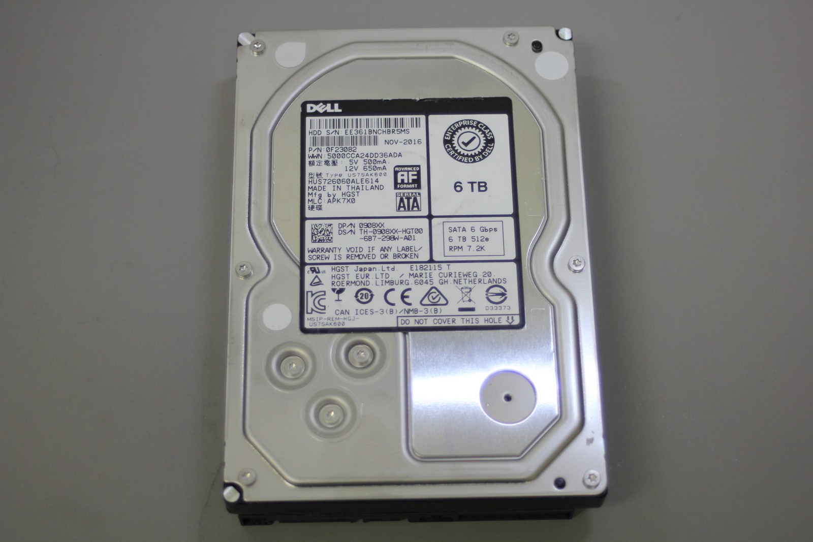 Dell Enterprise Class 6TB 3.5″ SATA HDD Internal Hard Drive HUS726060ALE614