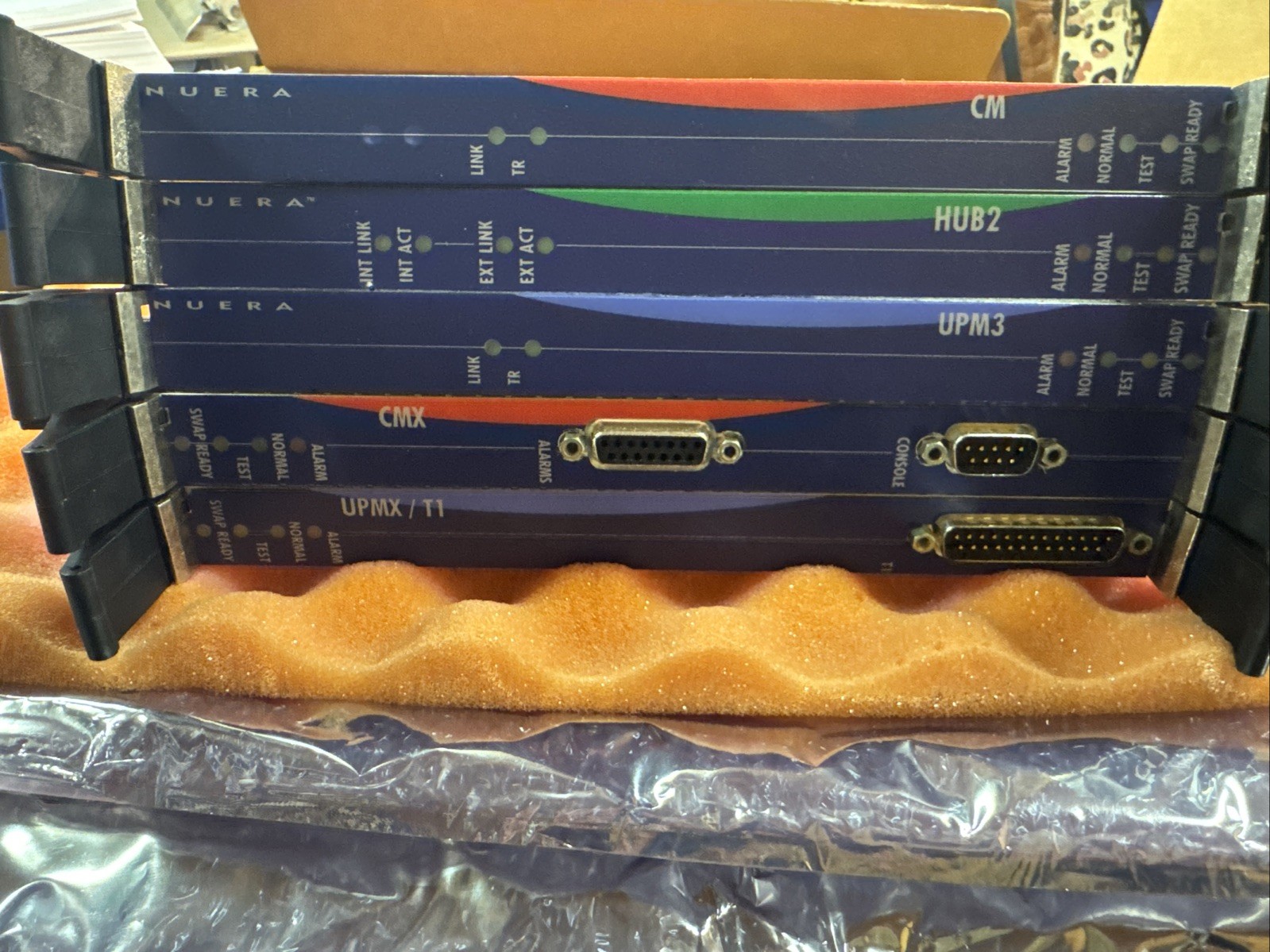 NUERA COMMUNICATIONS board lot Control Module, HUB 2, UPM3, CMX, & UPMX/T1 otof7