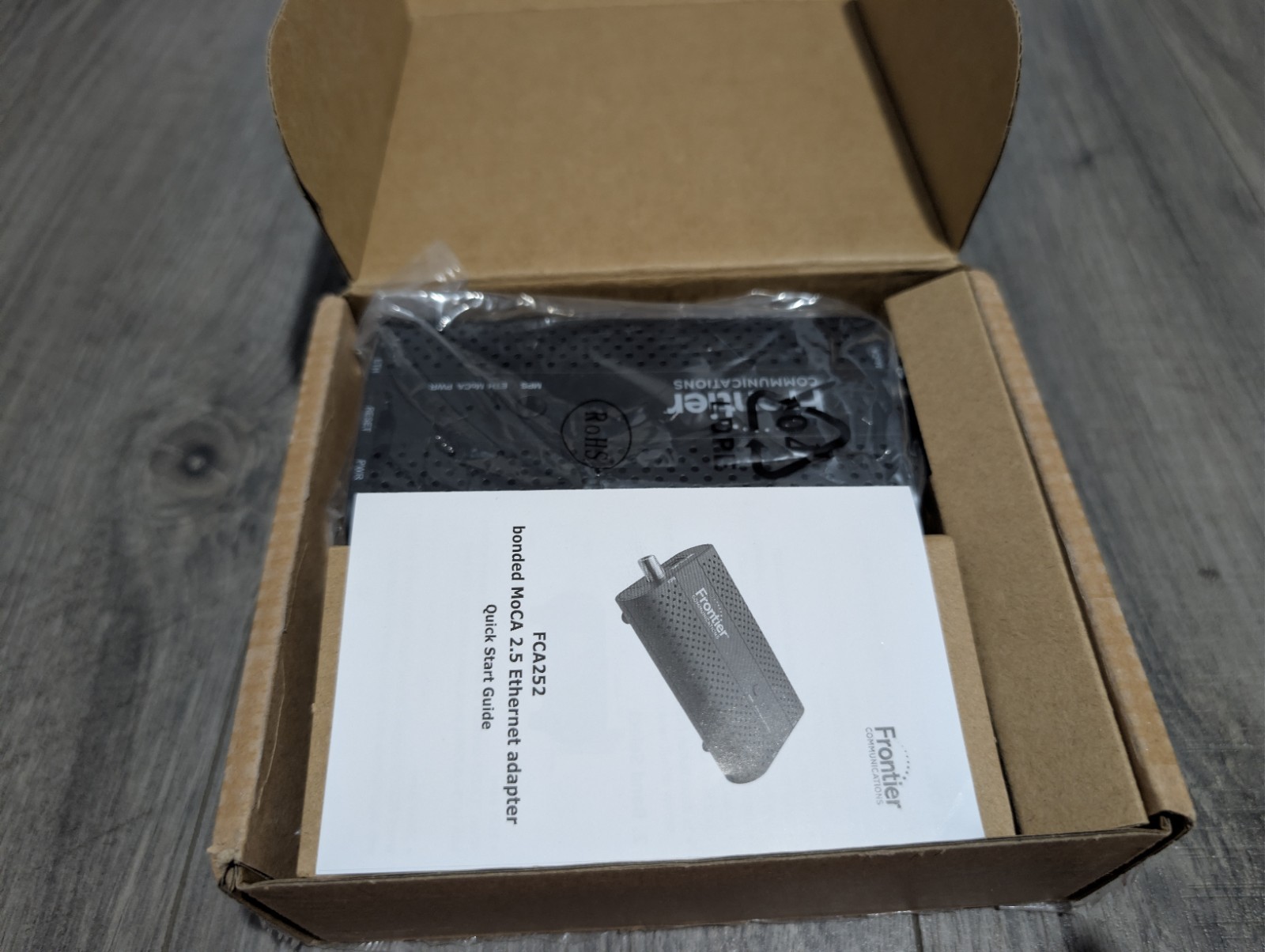 FRONTIER FCA252 MoCa 2.5 Ethernet Network Adapter Black Fast Shipping
