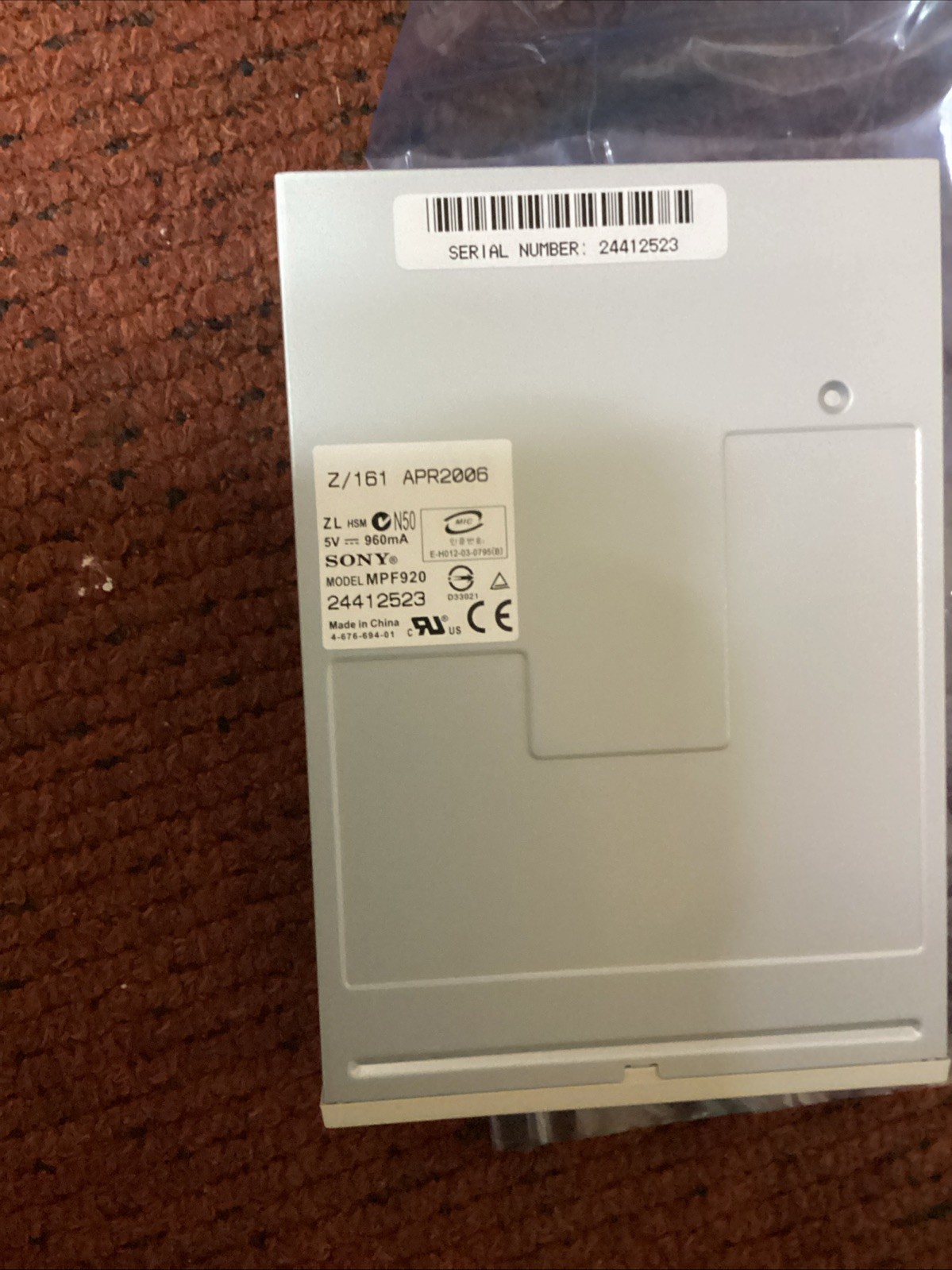 SONY MPF920-1 Internal Floppy 3.5″ Disk Drive