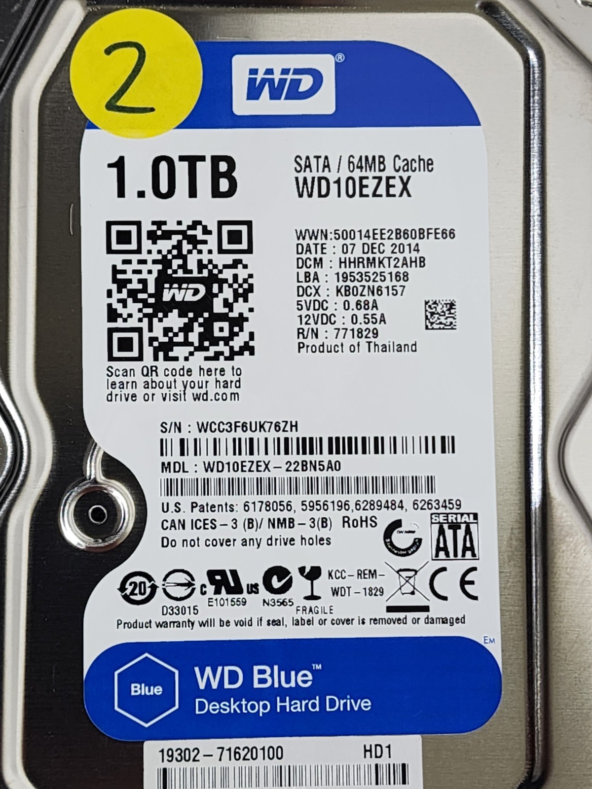 Lot of 16 Seagate/Western Digital 1TB 2TB 4TB 7200RPM SATA 3.5″ Hard Drive HDD
