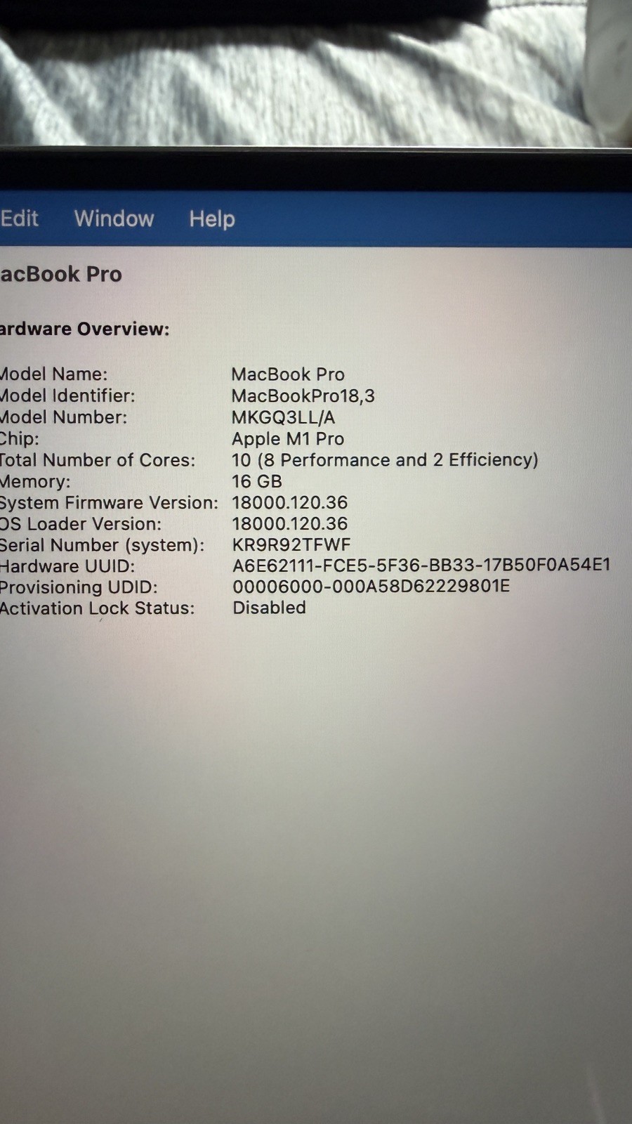 Apple MacBook Pro Space Gray 14″ 1TB SSD 16GB RAM M1 Pro Processor Fully Tested