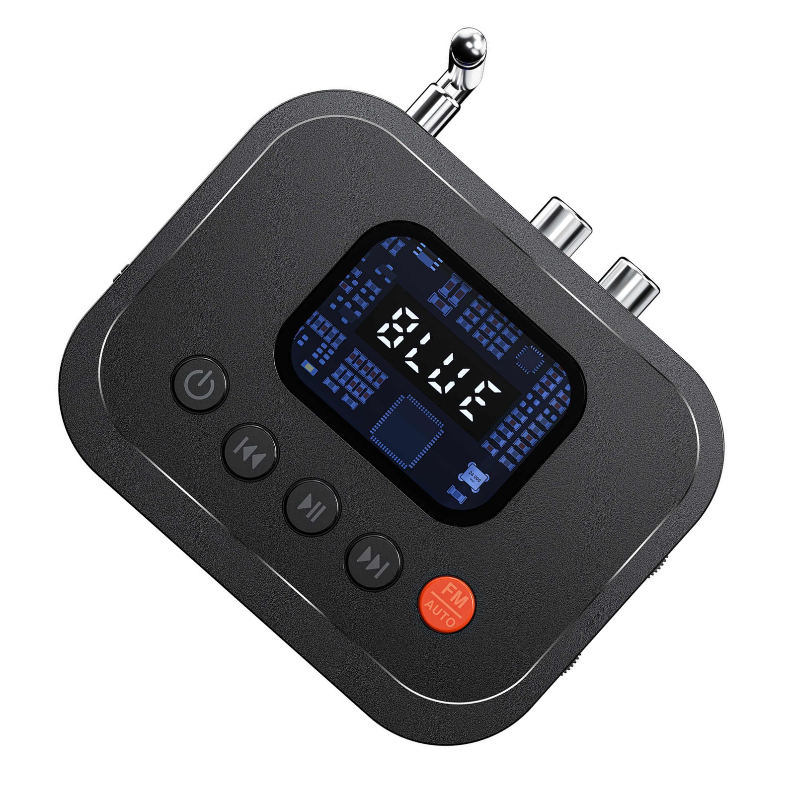 30 Days Standby Bluetooth 6.0 HiFi Audio Receiver FM Radio Adapter Gear LED