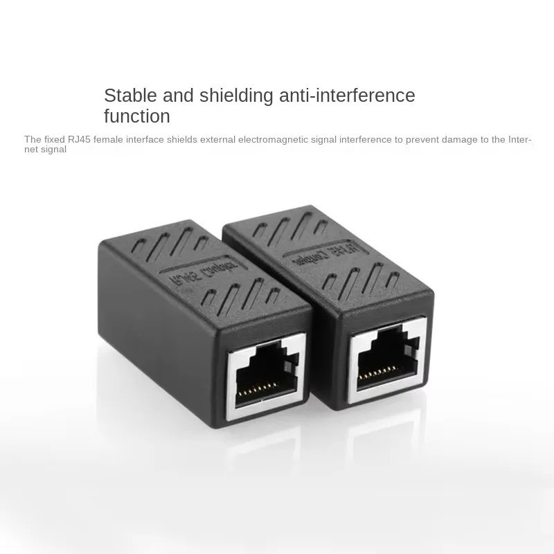 2X RJ45 Inline Coupler for Cat7 Cat6 Cat5e Cat5 Ethernet Cable Extender Adapter