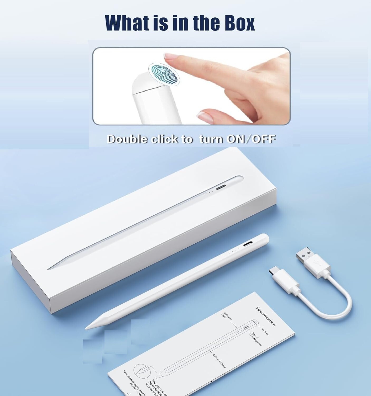 Universal Rechargeable Pencil for iPhone/iPad/Samsung/Android/Tablet Smartphone