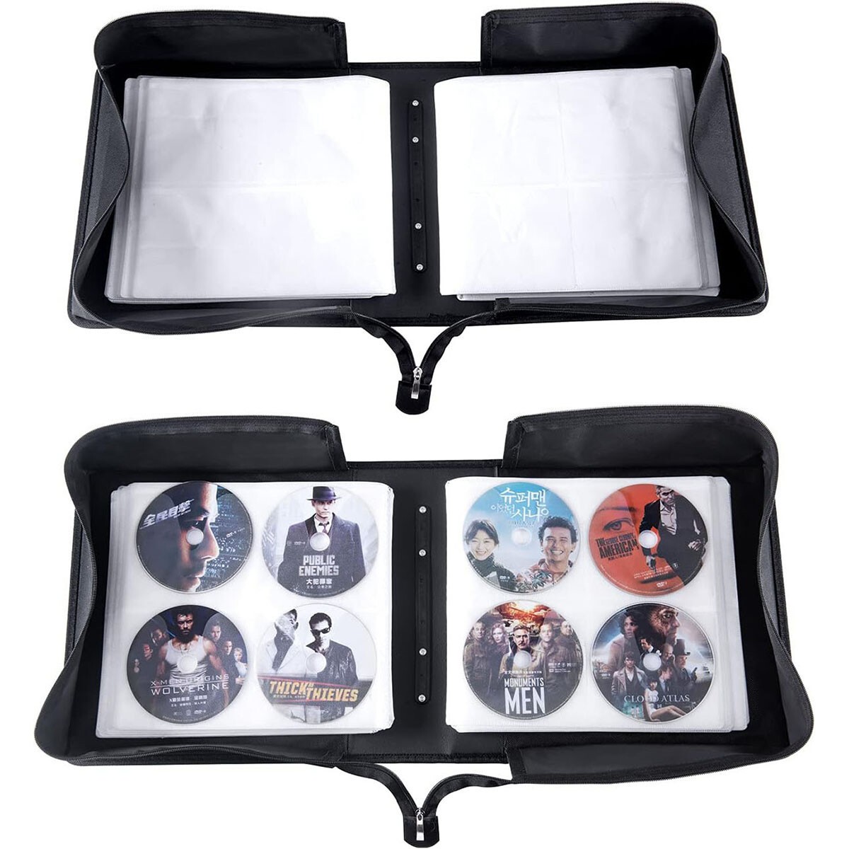 400/520 Disc CD Storage Binder Case w/ Handle Large Capacity Portable Organizer