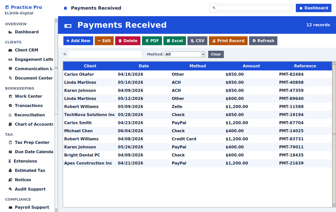 Bookkeeping & Tax Business Management Software Bookkeeper Tax Preparer Win/MAC