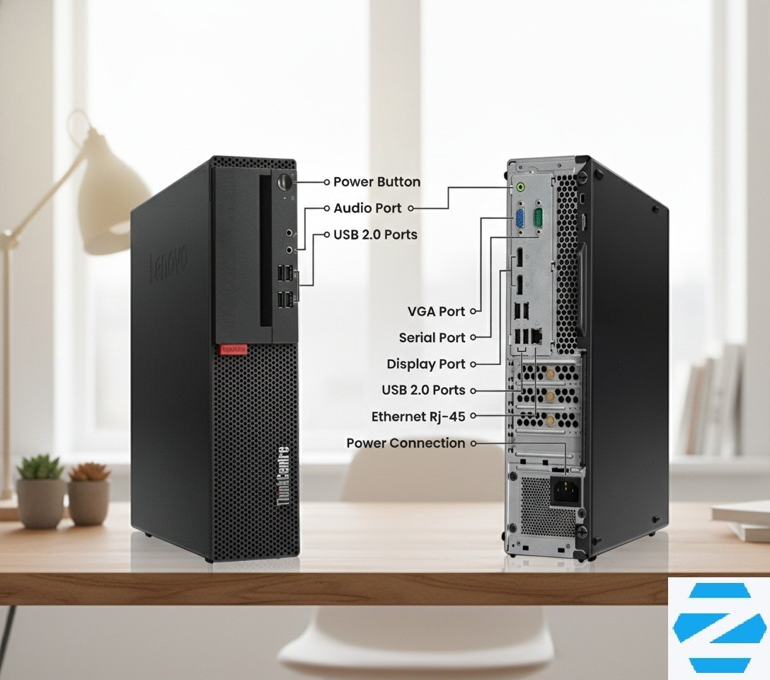 Lenovo ThinkCentre: Ryzen 5 Pro-2400G! 8GB RAM – 128GB SSD! Zorin Core Edition!