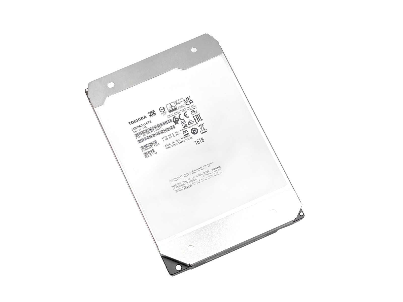 Toshiba 16TB 512MB 7200RPM SATA 6Gb/s 3.5″ Internal Enterprise HDD (MG08ACA16TE)