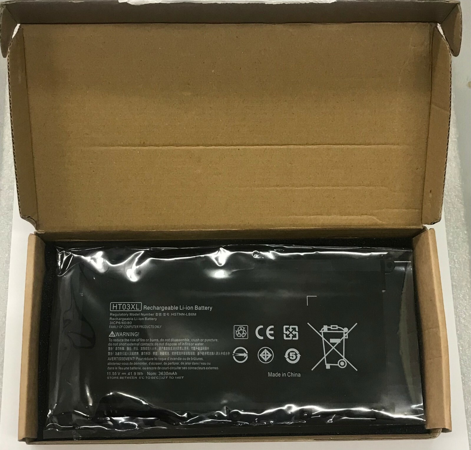 For HP Laptop Battery HT03XL series HSTNN-LB8M 11.55V 41.9Wh 3630mAh