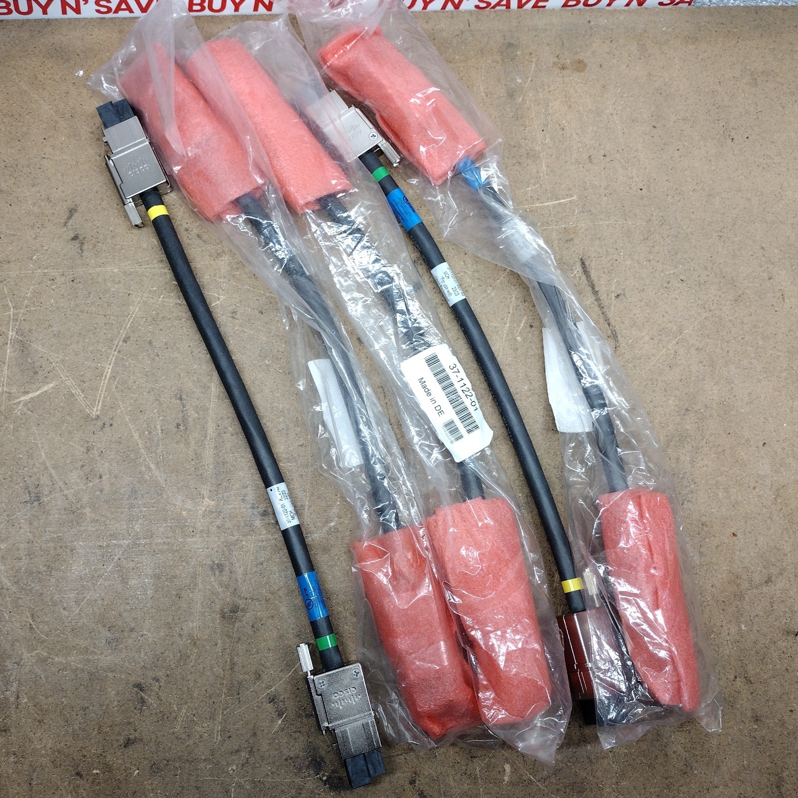 Lot of 5 – Cisco 37-1122-01 30CM Power Stack Cable – USED