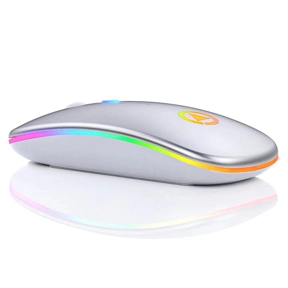 2.4GHz Wireless Optical Mouse USB Rechargeable RGB Cordless Mice For PC Laptop