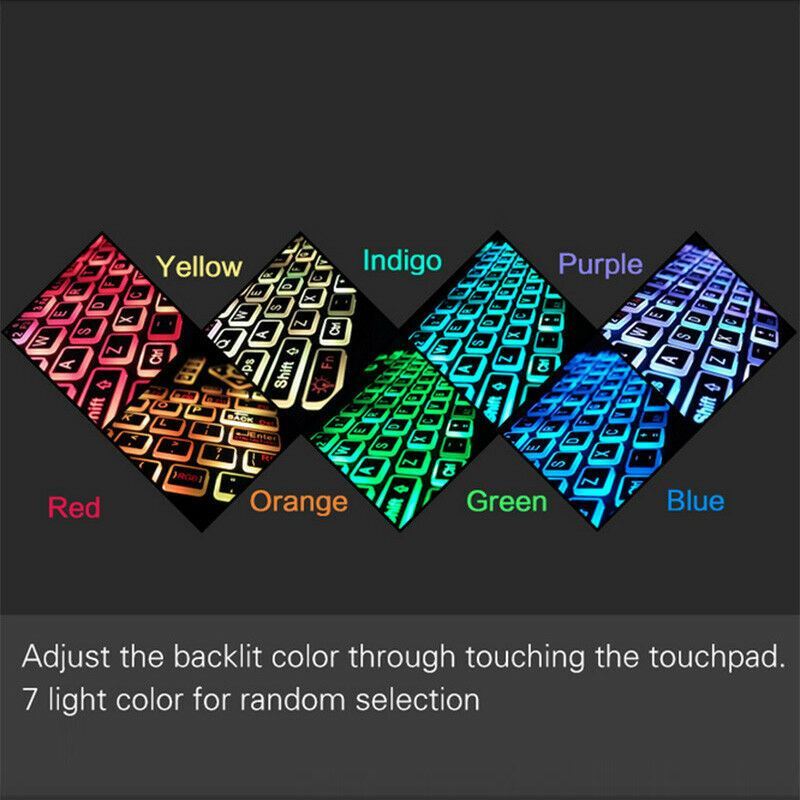 Mini 7 Color Backlit Handheld 2.4 USB Wireless Keyboard Keypad Fly Mouse Remote