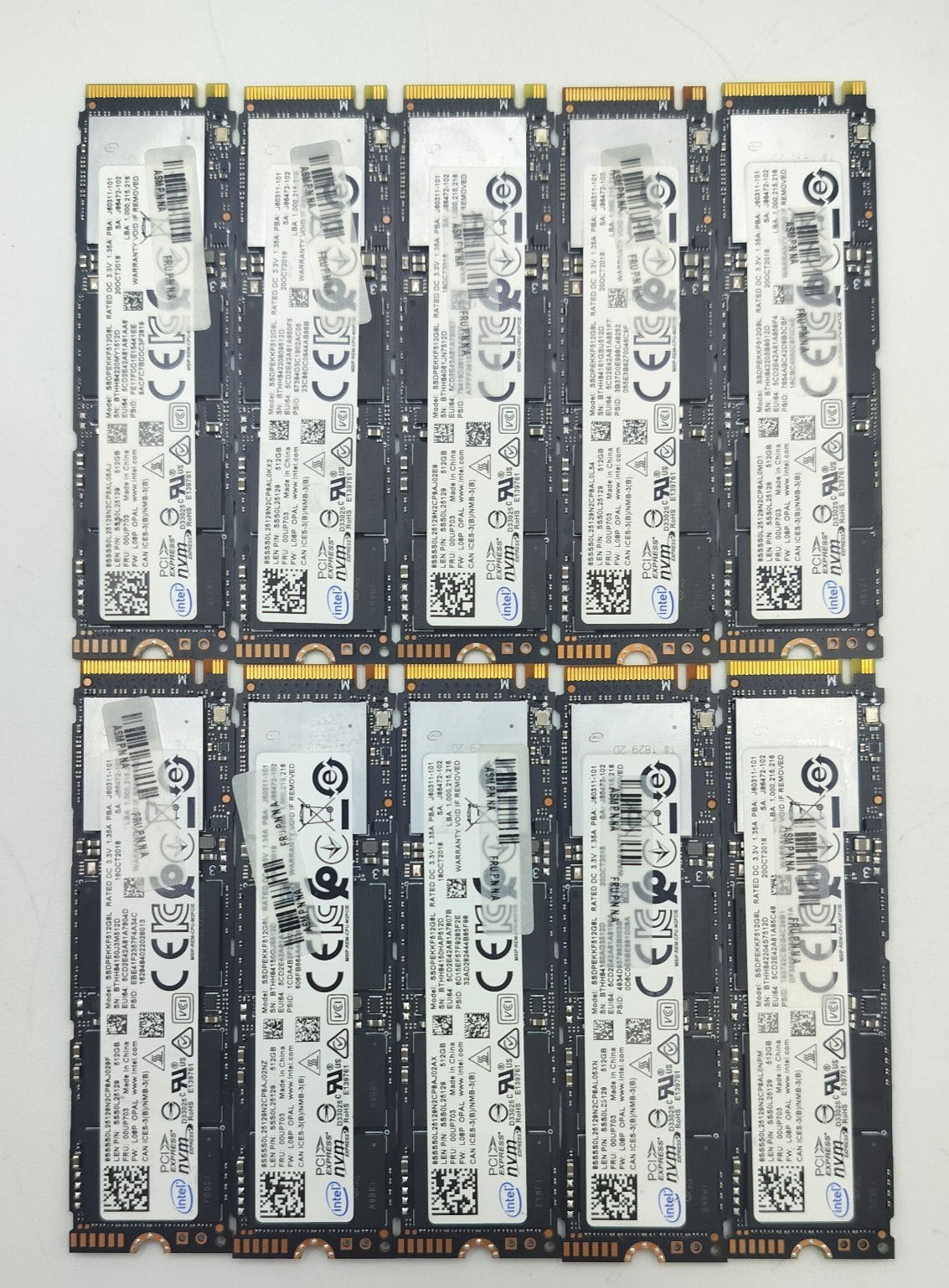 Intel Pro 7600p 512GB M.2 NVMe PCIe Gen 3 x 4 2280 SSD SSDPEKKF512G8L (1 Unit)