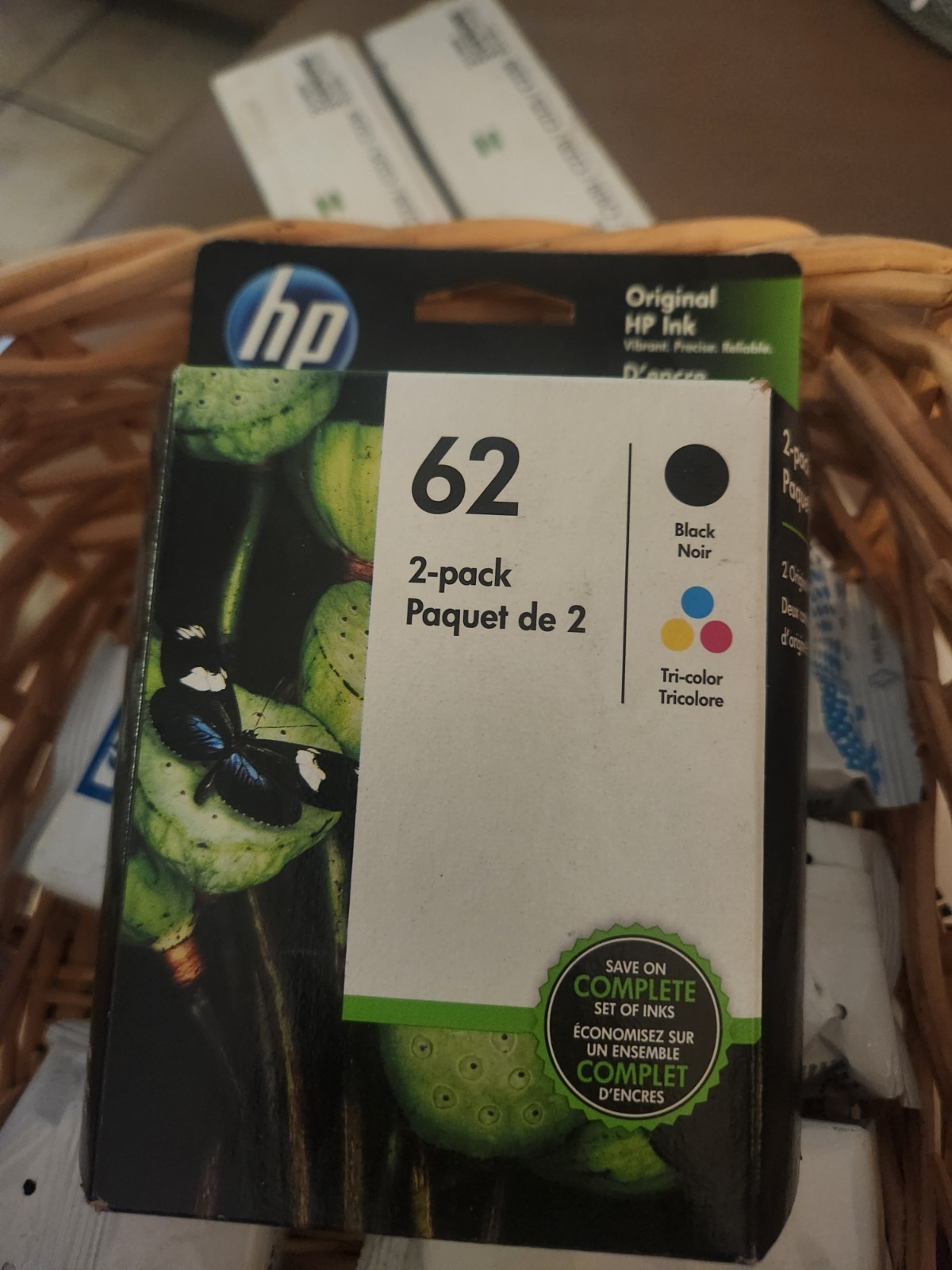 Genuine HP 62 Black & Tri-Color Ink Combo 2 Pack 01/27 – Brand New