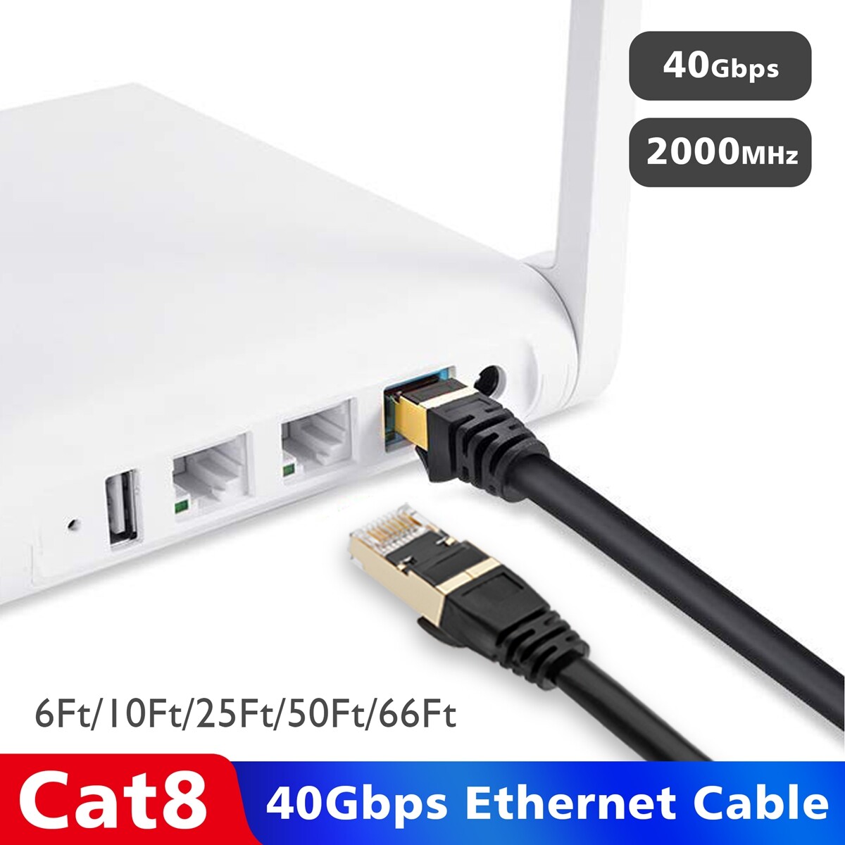 2021 PREMIUM Ethernet Cable CAT 8 7 Ultra High Speed LAN Patch Cord 6-100ft Lot