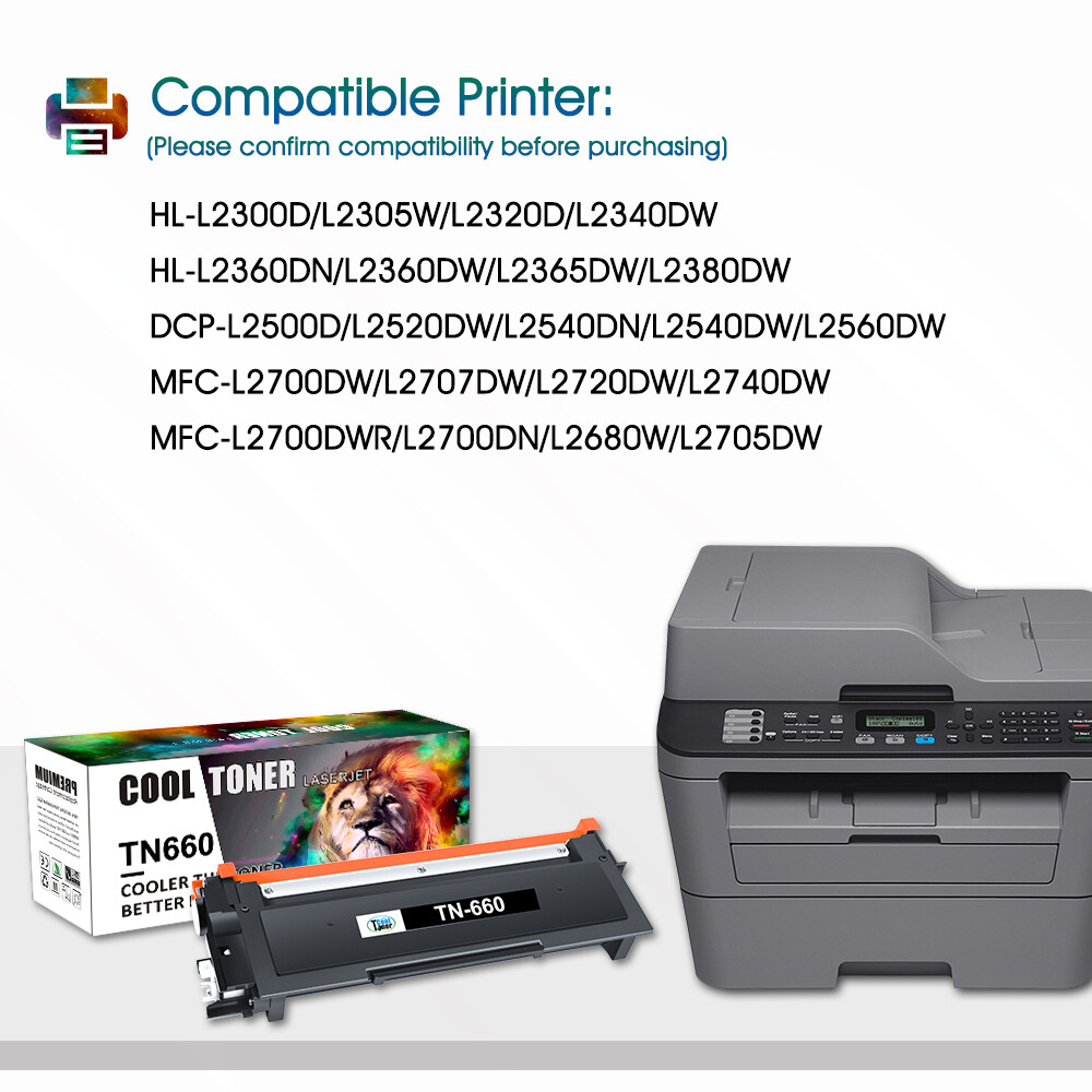 1 Pack For Brother HL-L2340DW L2720DW L2700DW Ink Cartridge TN660 TN630 Toner