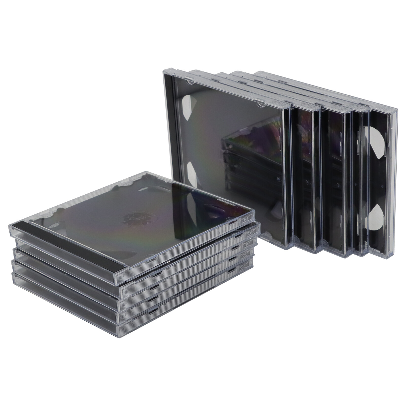10PC STANDARD Double CD Jewel Case with Tray 10.4mm (2 CD) Lots Protectors Cover