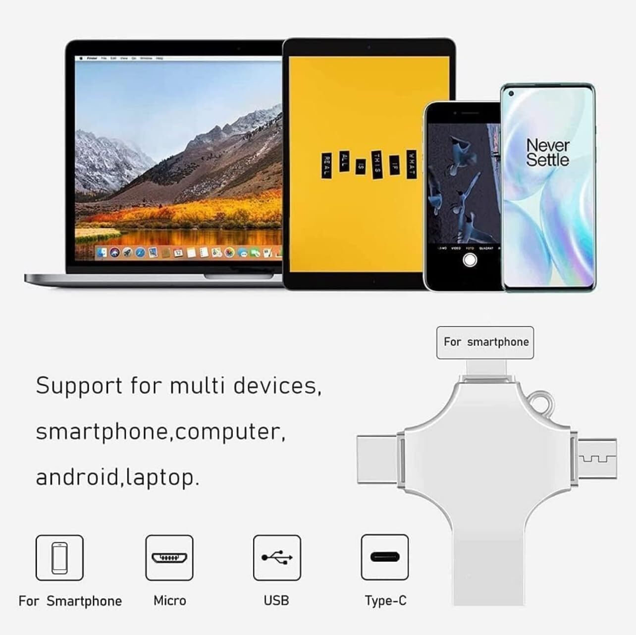 USB 3.0 Flash Drive 128GB Type C Memory Photo Stick for iPhone Android iPad Lot