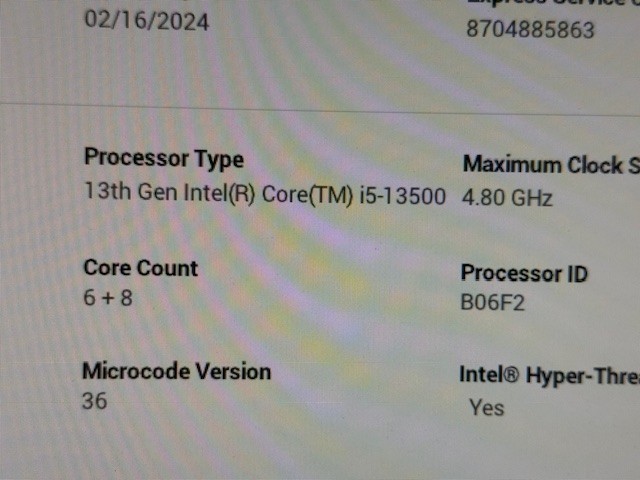 Dell OptiPlex 7010 SFF Intel i5-13500 1.80Ghz 8GB 256GB M.2 SSD DVDRW Linux