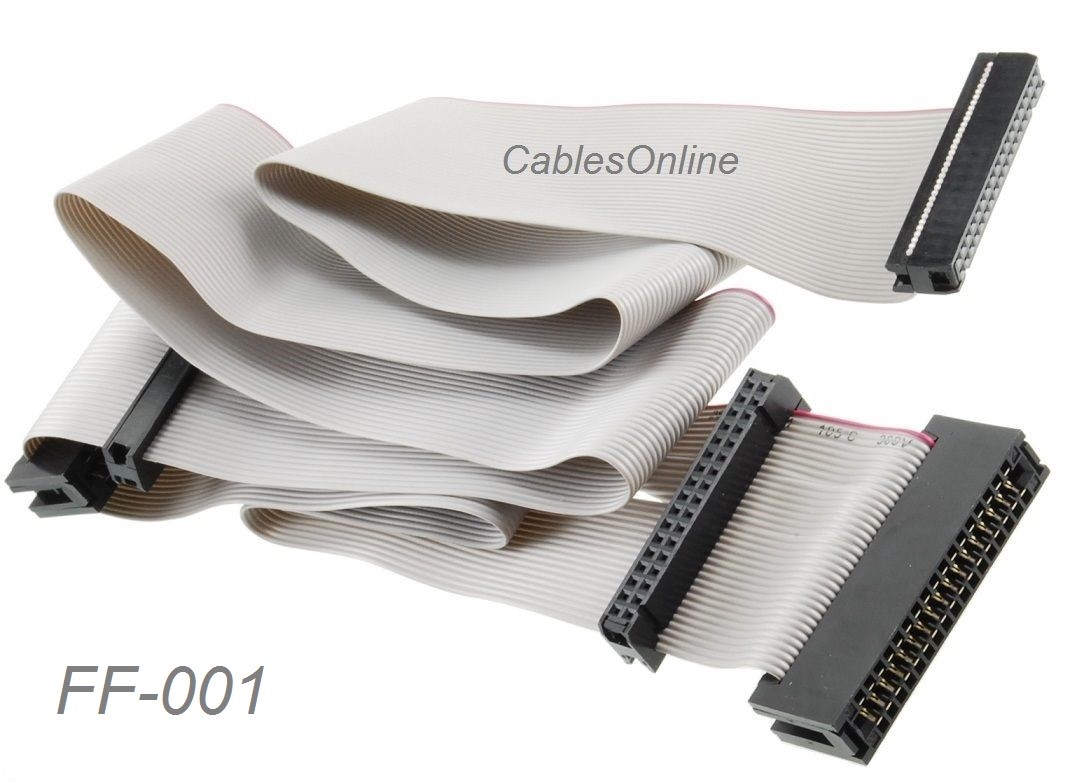 24″ Universal 34-Pin Floppy Drive Ribbon Cable for 3.5″ and/or 5.25″ Drives