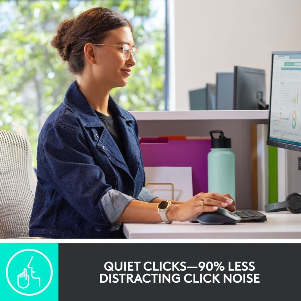Logitech – MX Keys Combo for Business Full-size Wireless Keyboard and Mouse