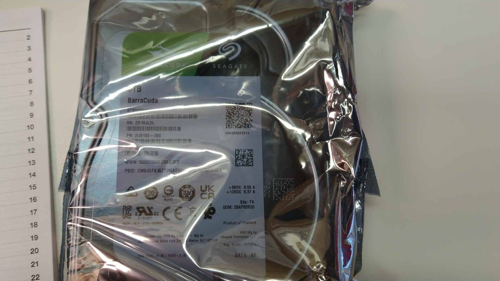 Seagate Barracuda ST8000DM004 8TB,Internal,5400 RPM,3.5 inch (ST8000DMZ04/DM004)