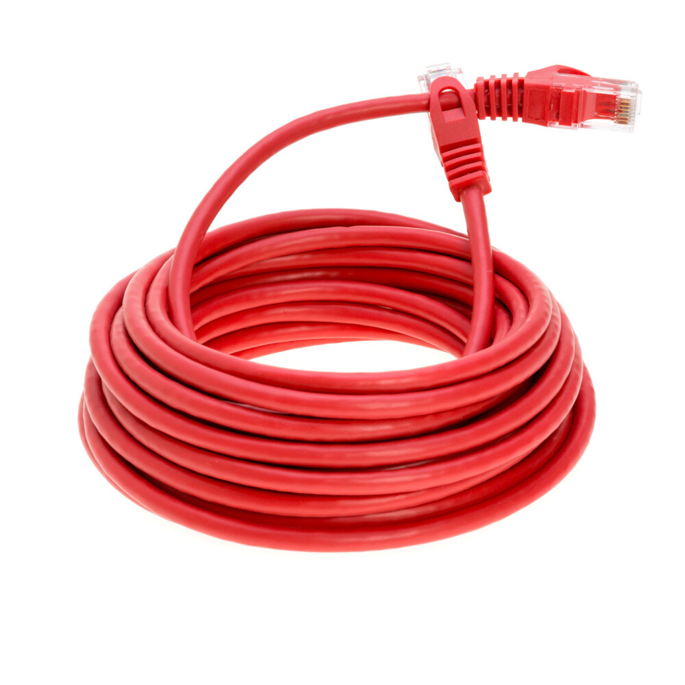 CAT6e/CAT6 Ethernet Patch Cable LAN Network RJ-45 Red 50FT- 200FT Multipack LOT