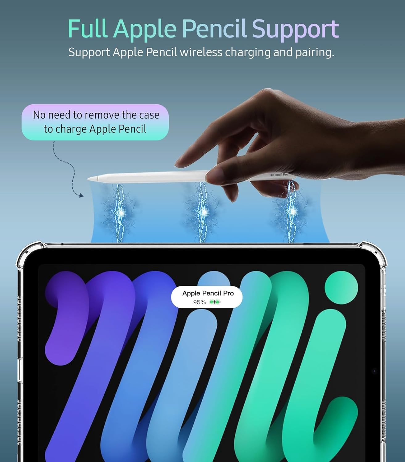 Clear Case for iPad Mini 7 A17 Pro 2024/iPad Mini 6 8.3-inch Shockproof Cover