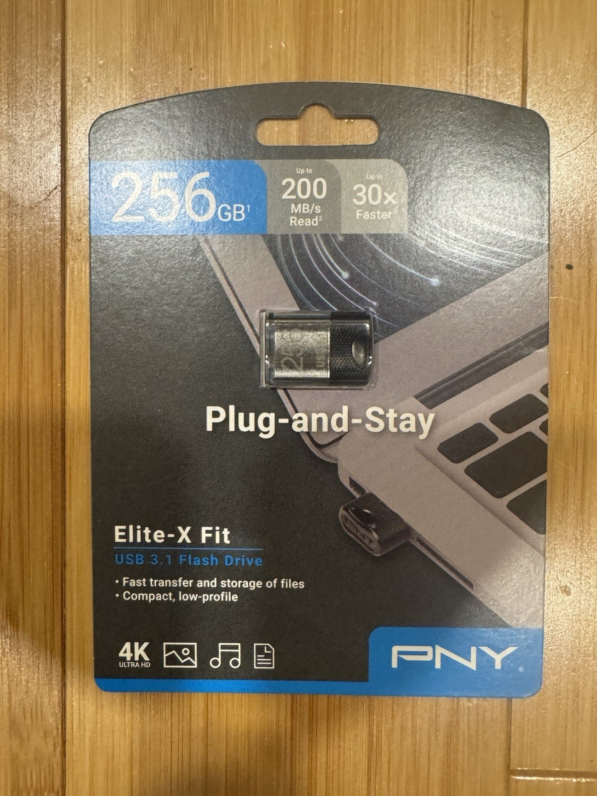 PNY – 256GB Elite-X Fit USB 3.1 Flash Drive – 200MB/s – Black