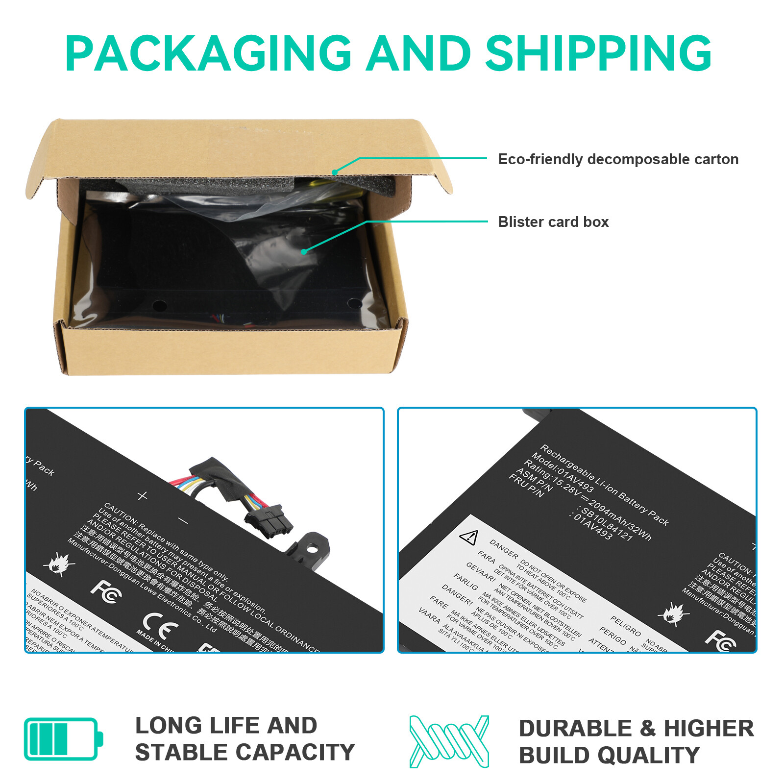 ✅Internal Battery 01AV493 For Lenovo ThinkPad T570 T580 P51S P52S 00UR891 NEW