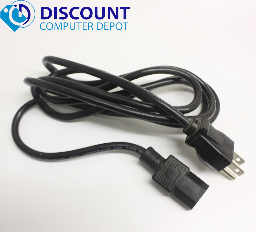 Power Cord AC Cable 5 ft PC Computer Monitor Printer 3 Prong