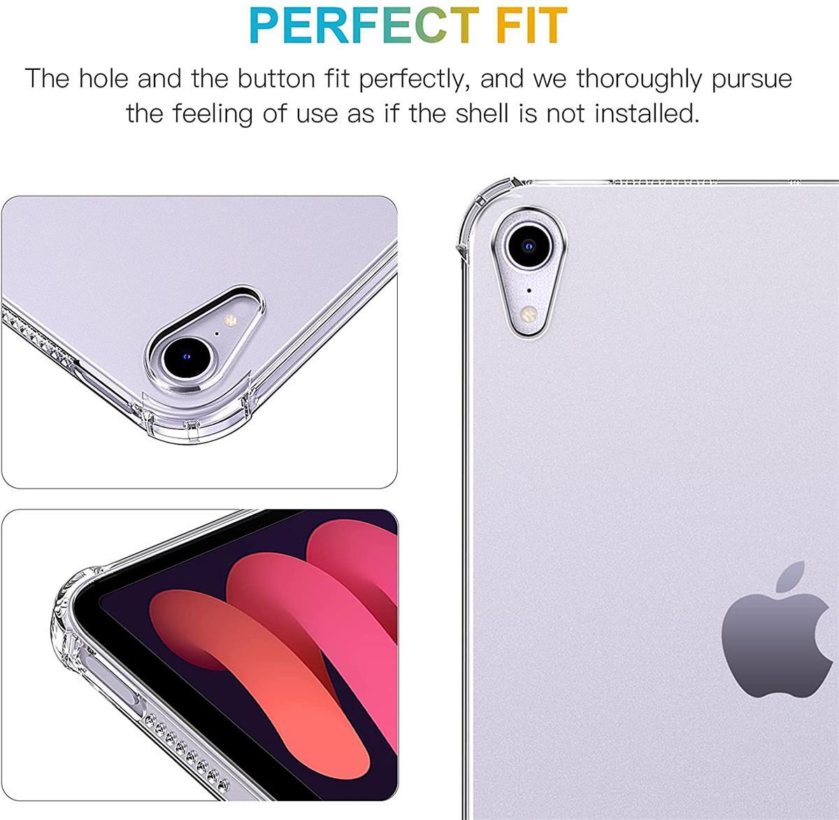 Clear Case for iPad Mini 7 A17 Pro 2024/iPad Mini 6 8.3-inch Shockproof Cover