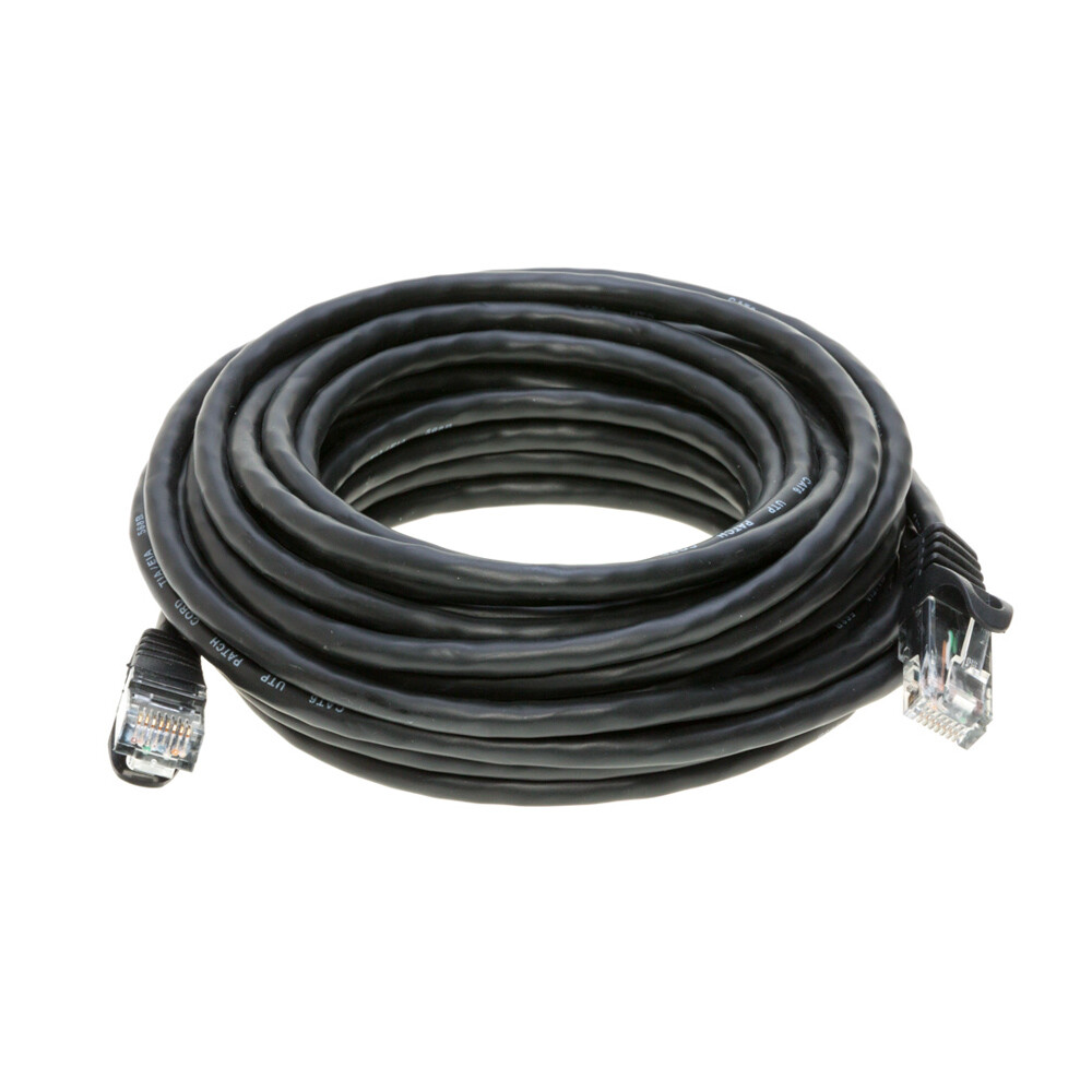 CAT6e/CAT6 Ethernet LAN Network RJ45 Patch Cable Black 25FT- 200FT Multipack LOT