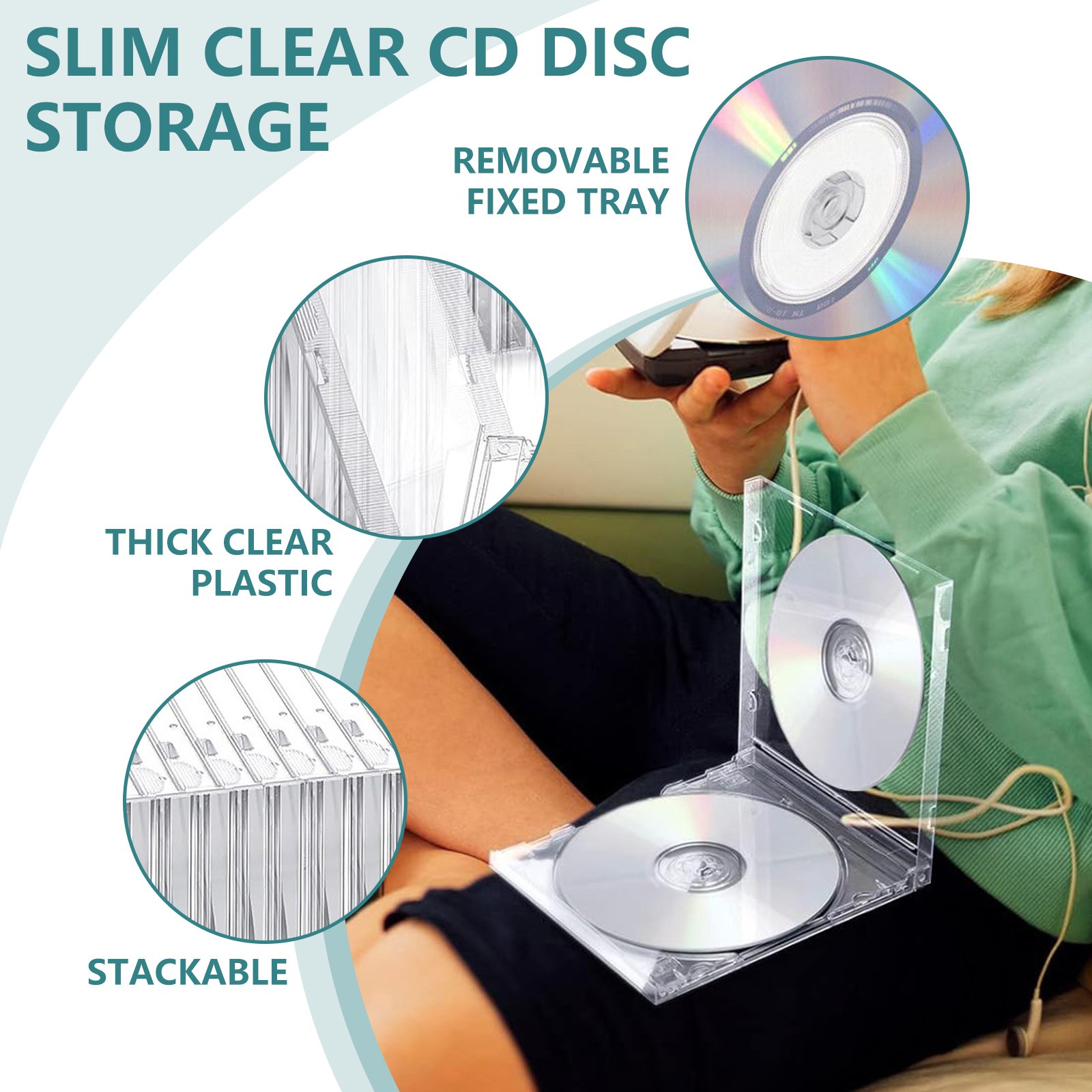 10-100 Pack Clear Single CD DVD Case PP Poly Plastic Cases Holder Storage Box