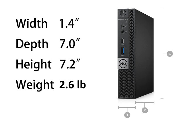Dell OptiPlex 7060 Micro i5-8500T & up to 32GB RAM & 2TB SSD & Wi-Fi+BT & Win11P