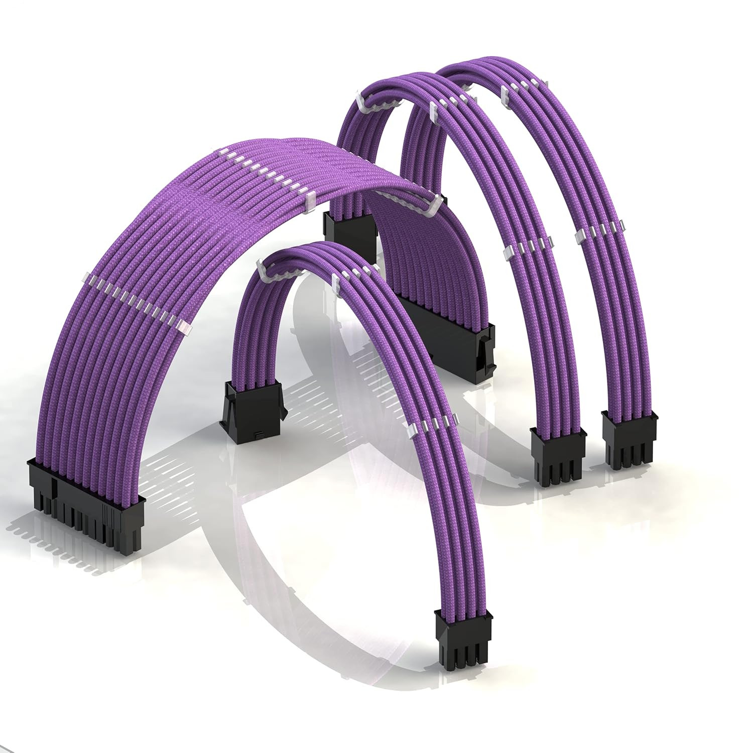 – AVA 30Cm PSU Cable Extension Sleeved Custom Mod GPU PC Braided W/Comb Kit | 1