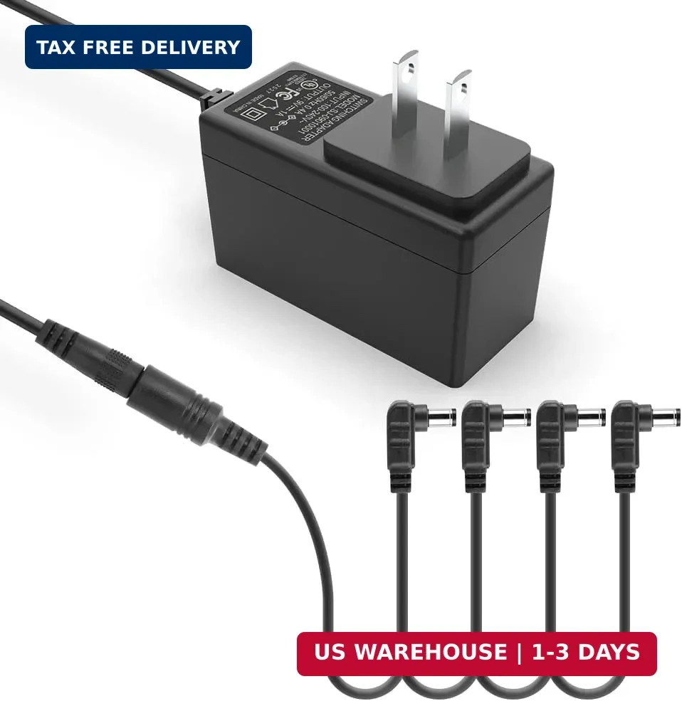 Guitar Pedal Power Supply, 9V, 1A, BOSS PSA Adapter 9V DC Power Supply for Gu…