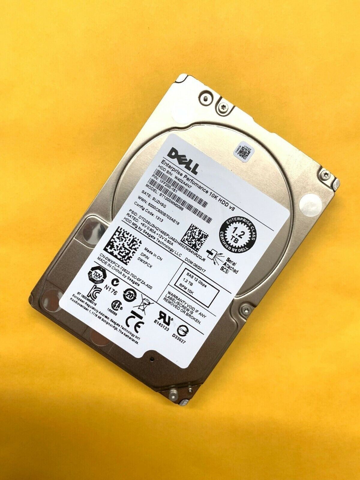 Dell WXPCX 0WXPCX ST1200MM0088 1.2TB 10K SAS 12GB/s 2.5 in HDD Hard Drive NEW