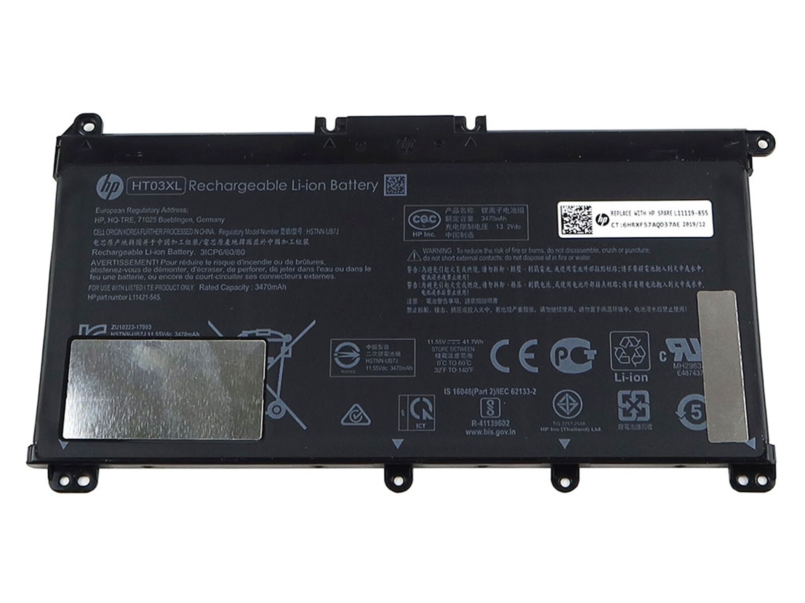 GENUINE HP PAVILION 14-CF 15-DW 17-BY 11.55V 41.7WH 3470MAH BATTERY L11421-545