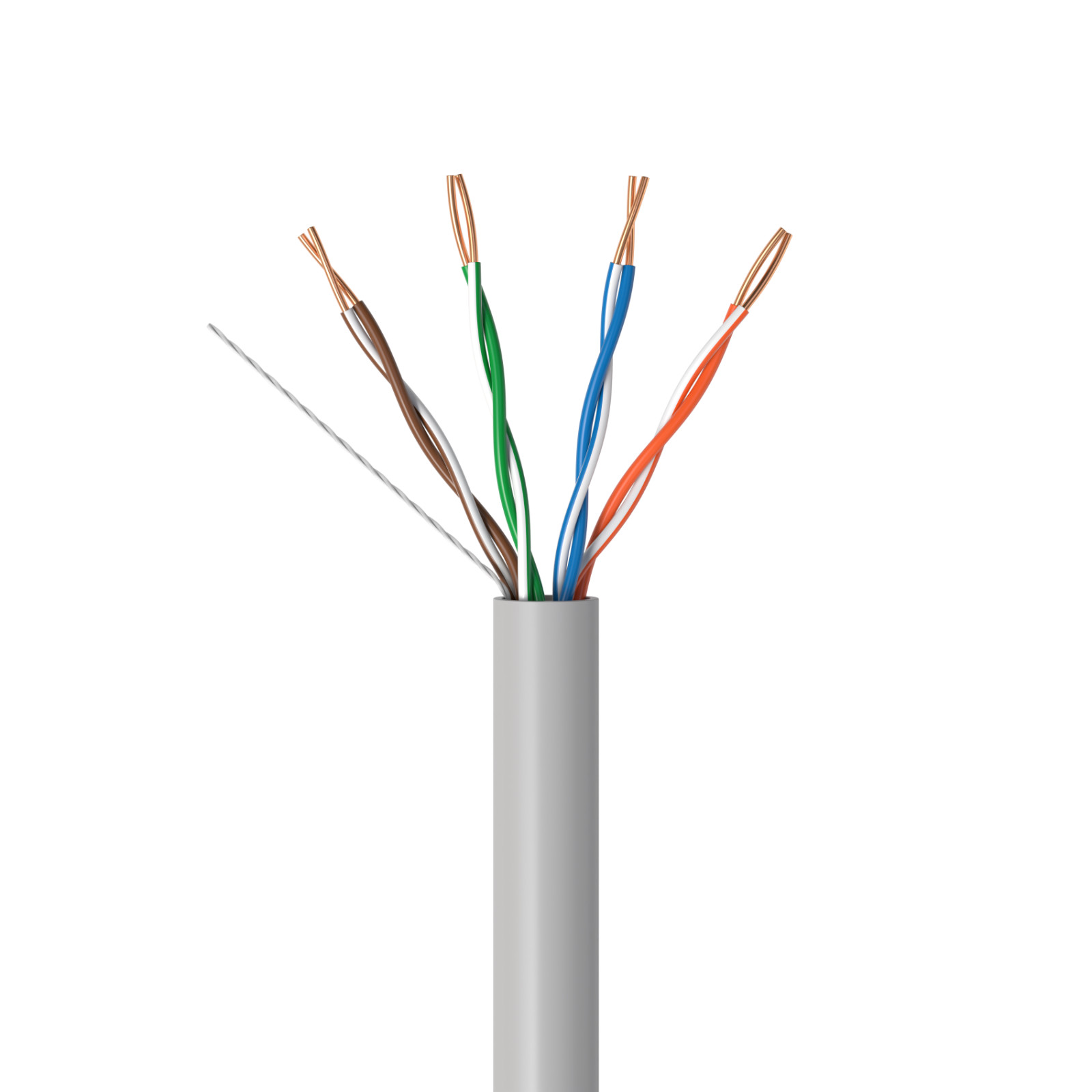 1000ft CAT5e UTP Solid Ethernet Network LAN Cable 24AWG Pull Box Bulk Wire Gray