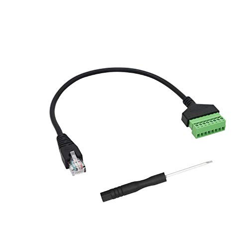 Ethernet RJ45 Male Plug to 8 Pin Screw Terminal Block Connector for Cat7 Cat6…