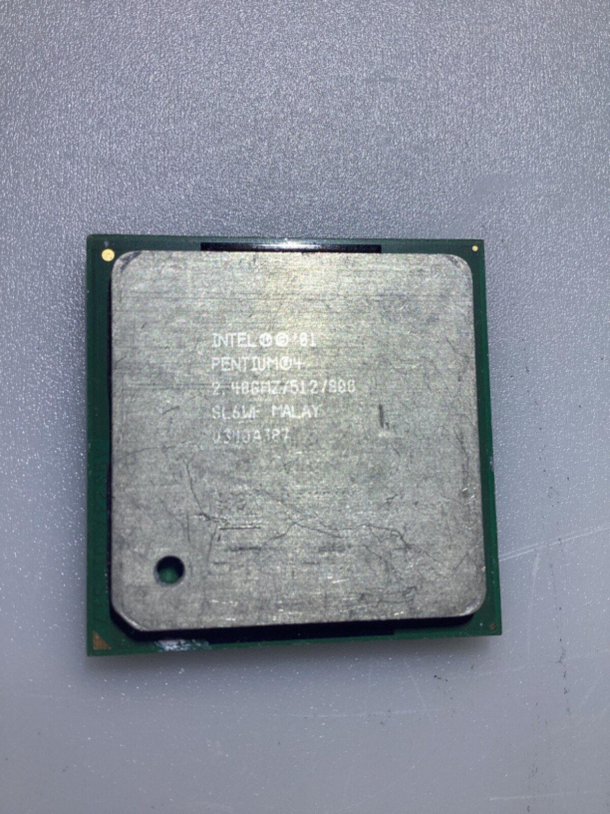 LOT OF NINE ASSORTED CPU PROCESSOR CHIPS INTEL, AMD, PREOWNED, CONDITION UNKNOWN