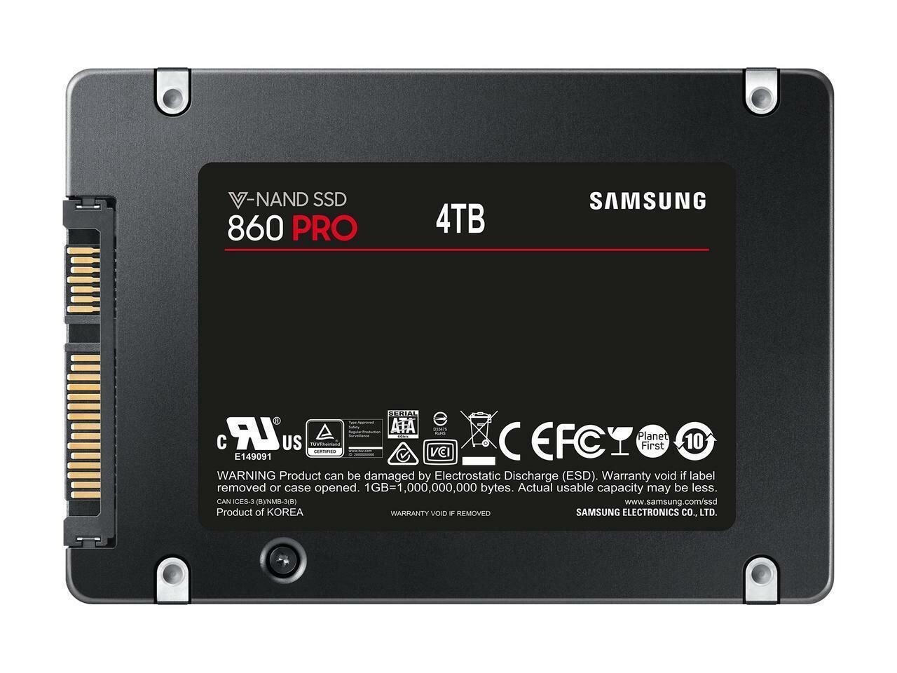 Samsung 860 Pro 4TB 3D V-NAND SSD (MZ-76P4T0) SATA III 6Gb/s 2.5″ 7mm