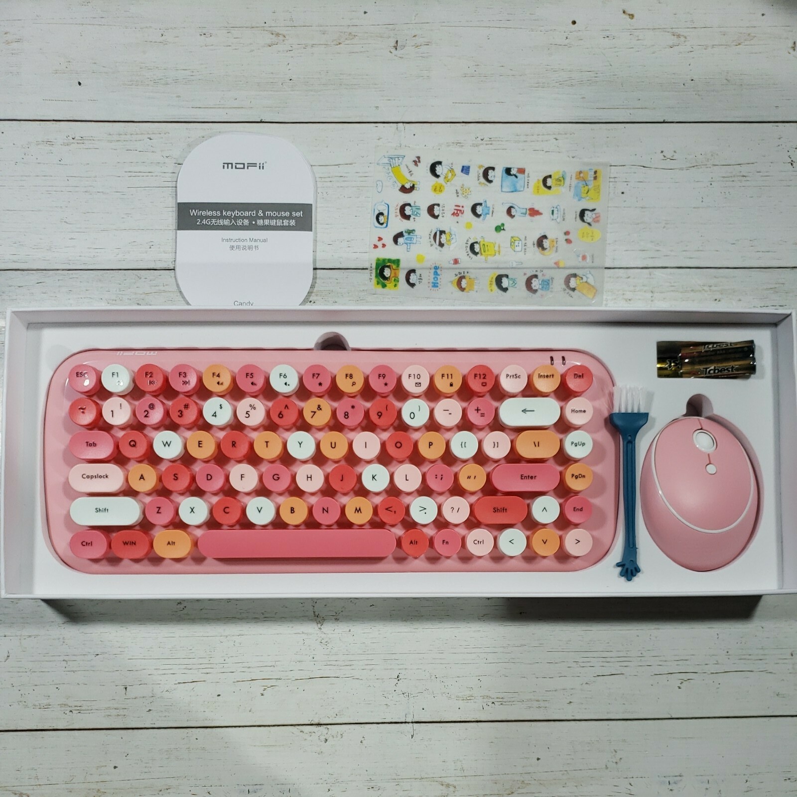 Mofii CANDY Keyboard Mouse Combo Wireless 2.4G Mixed Color 84 Key