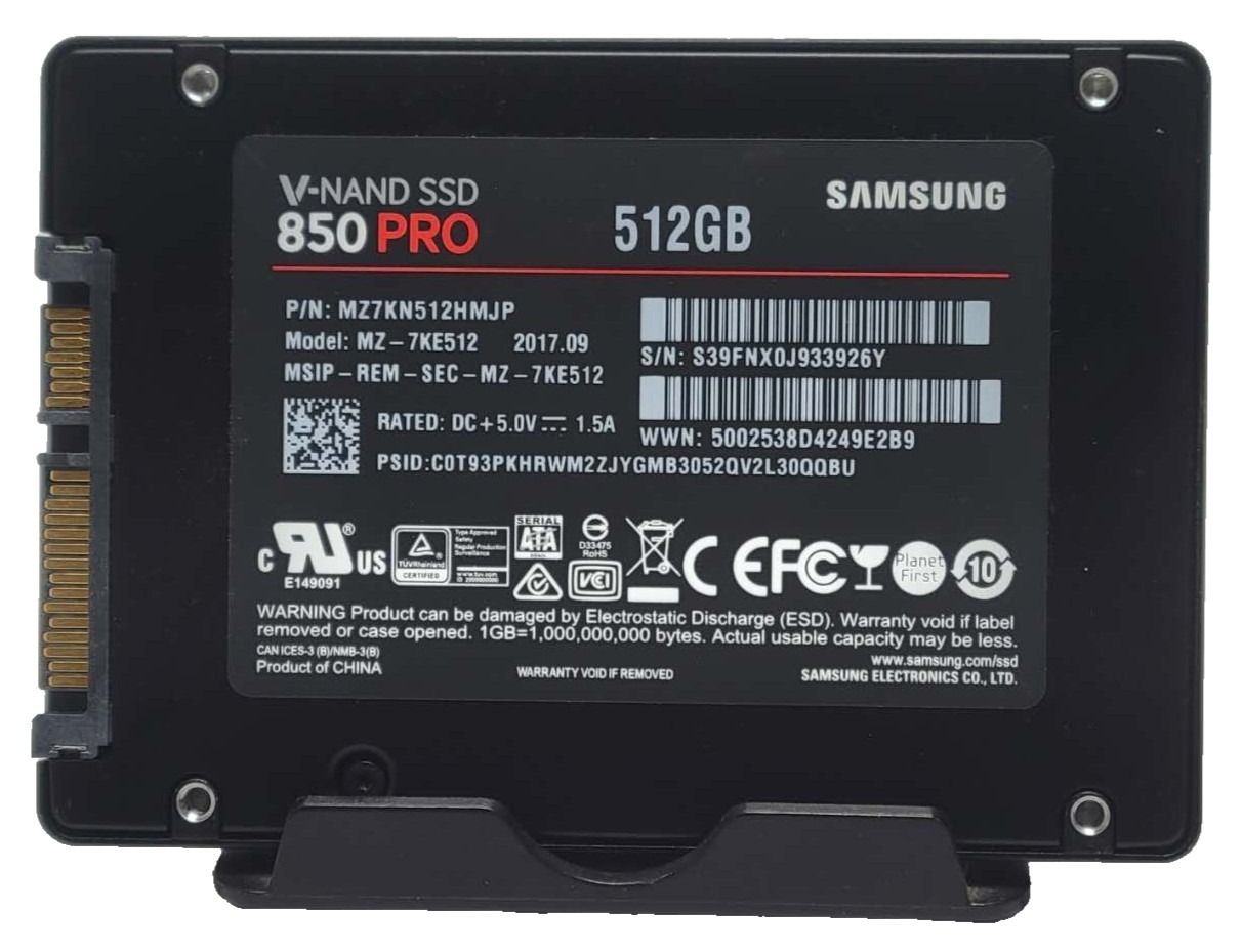Samsung 850 PRO 512GB 2.5″ SATA SSD Solid State Drive MZ-7KE512 90%+ HEALTH