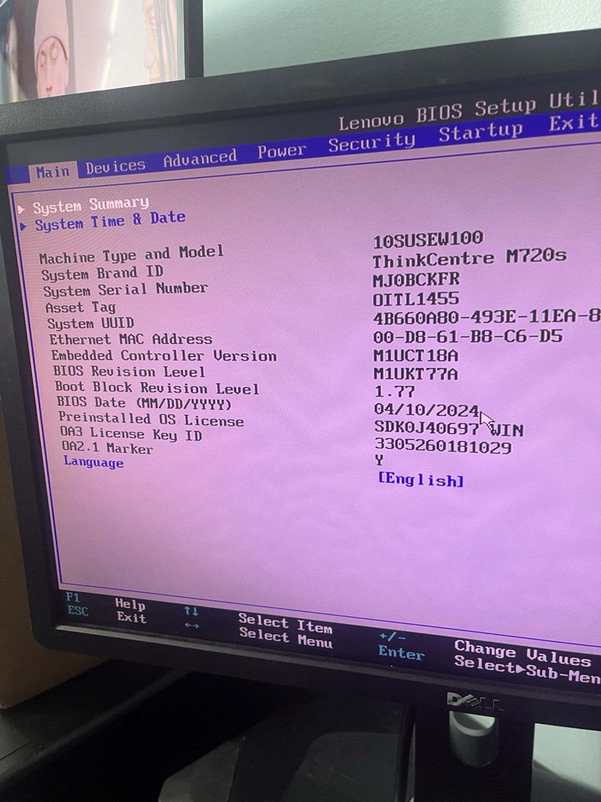 Lenovo ThinkCentre M720s Used SFF i5 8th Gen , 128GB NVMe, 8GB RAM